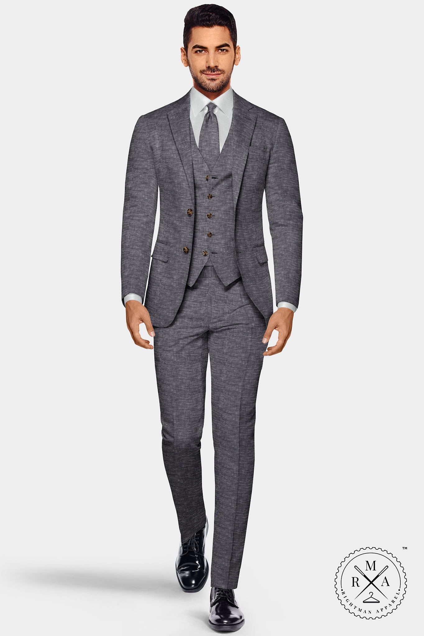 Moonlit Grey Three Piece Suit SU255